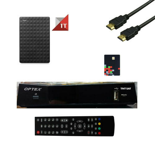 KIT SATELLITE ORS 9990 TNTSAT+ CARTE TNTSAT VALABLE 4 ANS + DISQUE DUR 1TO + HDMI